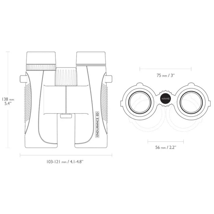 Бінокль Hawke Endurance ED 10х32 Black 