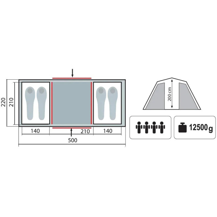 Намет Tramp Brest 4 (V2) green UTRT-082 