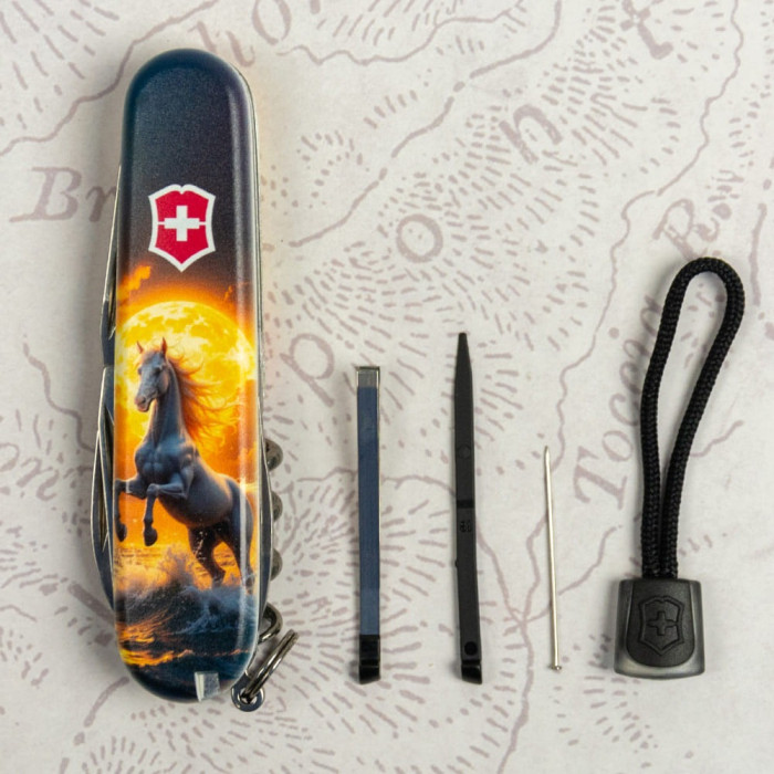 Складаний ніж Victorinox SPARTAN ZODIAC Величний кінь 1.3603.7.Z5230pk 