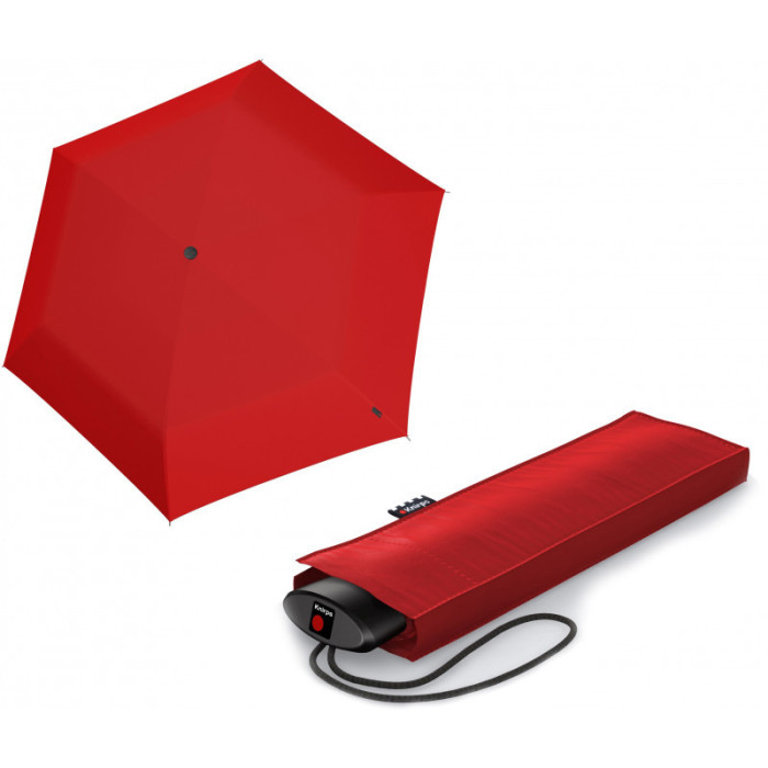 Парасолька Knirps as.050 Red хутро /складаний /6спіц /D97x25см 