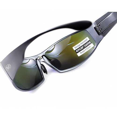 Окуляри Global Vision Bad-ASS1 GunMetal (G-Tech blue) дзеркальні сині в металевій оправі 