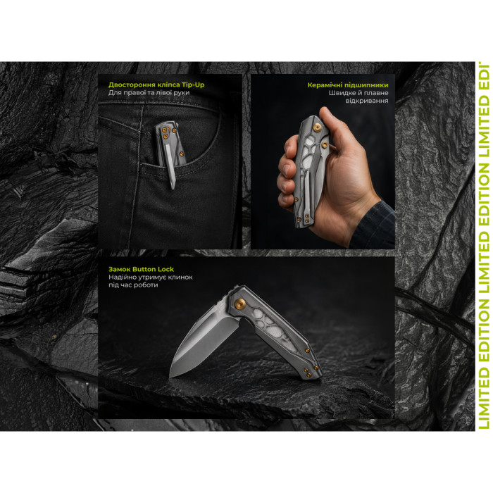 Ніж складаний туристичний Civivi Wellmax (9.1 см) 14C28N / Aluminum сірий