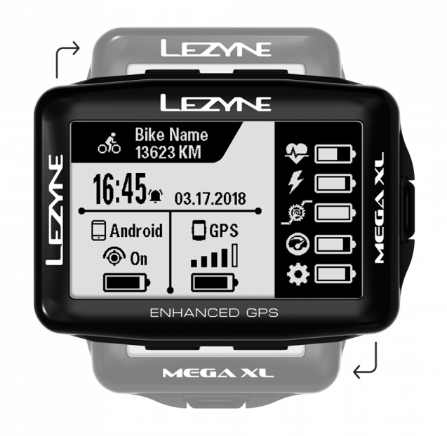 Комп'ютер Lezyne MEGA XL GPS SMART LOADED чорний 