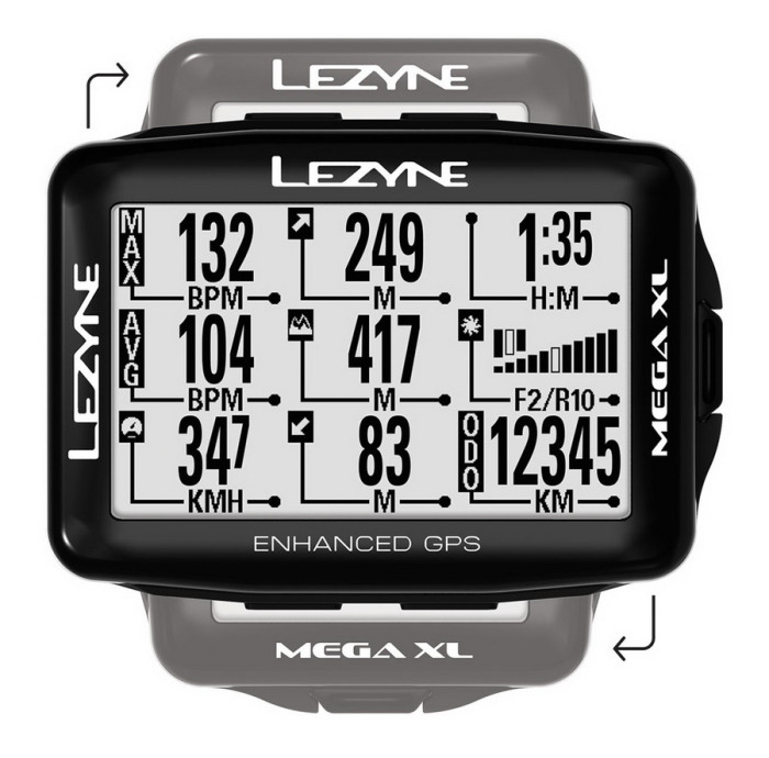 Комп'ютер Lezyne MEGA XL GPS SMART LOADED чорний 