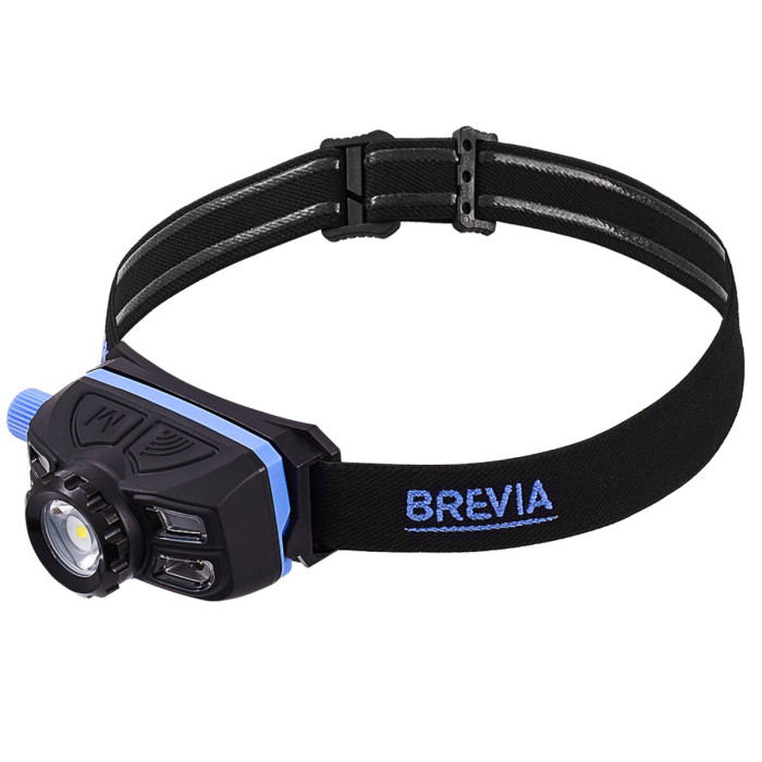 Ліхтар налобний Brevia 400Lm, 5W LED, Zoom, Sensor, 1400mAh IP65 