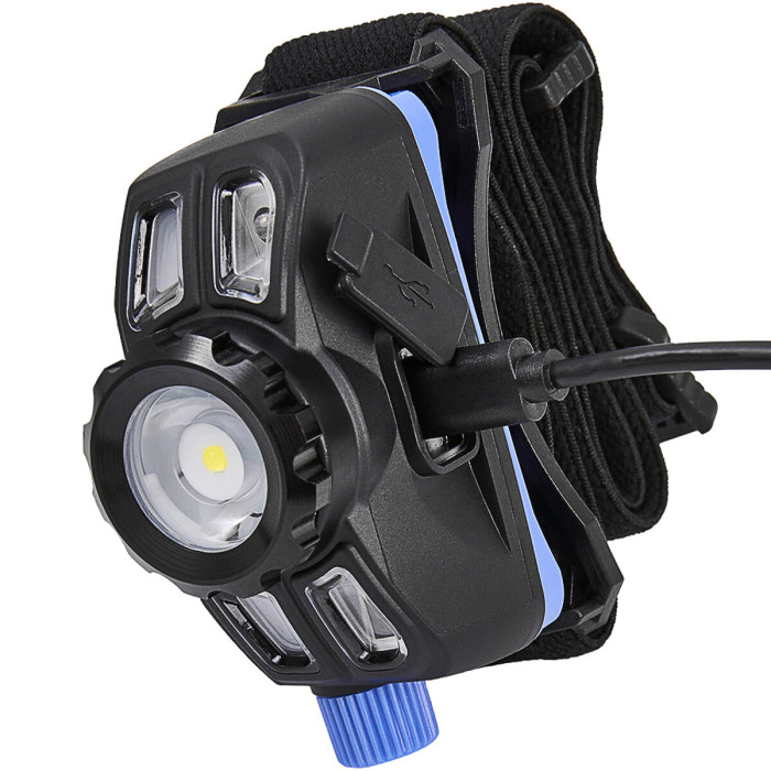 Ліхтар налобний Brevia 400Lm, 5W LED, Zoom, Sensor, 1400mAh IP65 