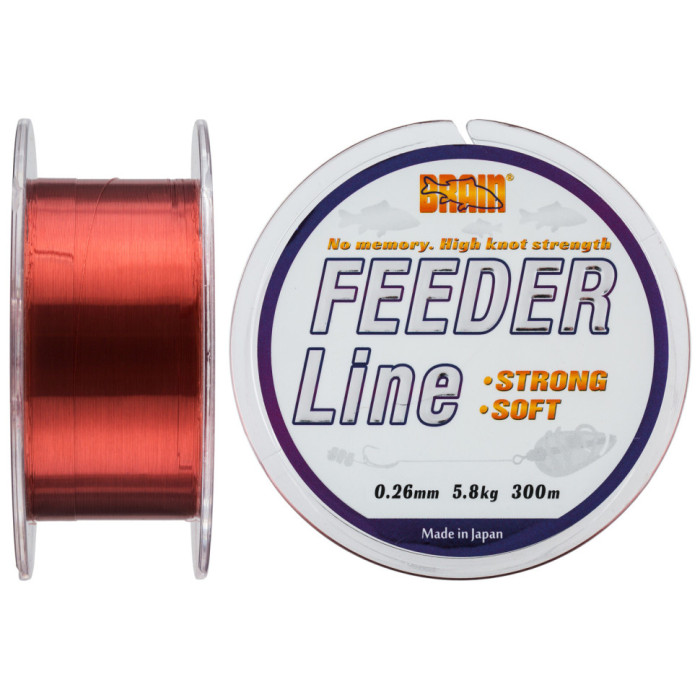 Волосінь Brain Feeder 300 m 0,26 mm #2.5, 5.8 kg, 12.8 lb, copper 