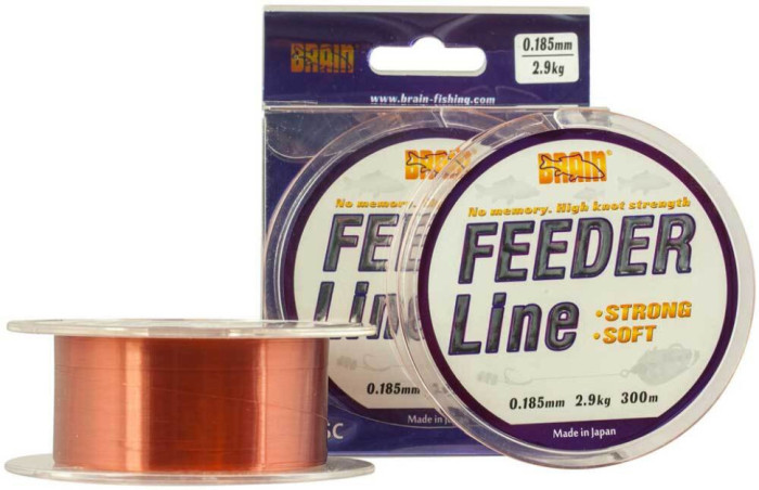 Волосінь Brain Feeder 300 m 0,26 mm #2.5, 5.8 kg, 12.8 lb, copper 