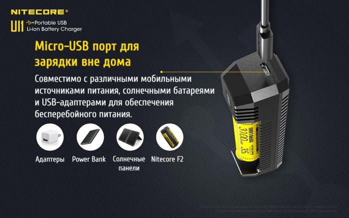 Зарядний пристрій Nitecore UI1 