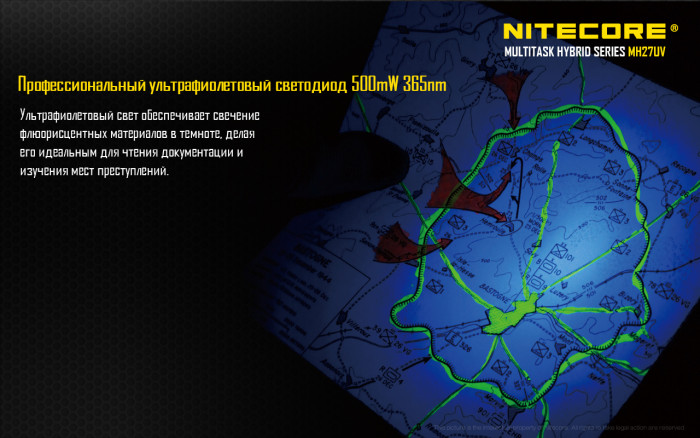 Ліхтар ультрафіолетовий Nitecore MH27UV 