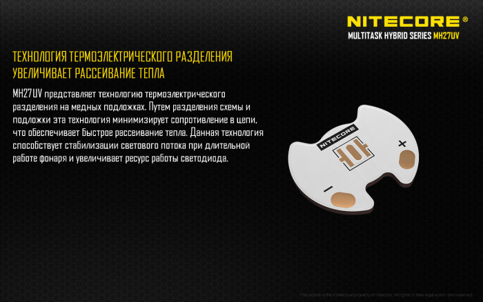Ліхтар ультрафіолетовий Nitecore MH27UV 
