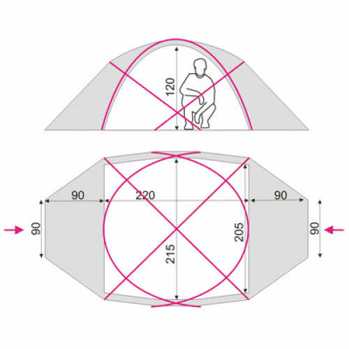 Намет Terra Incognita Toprock 4 зелений 