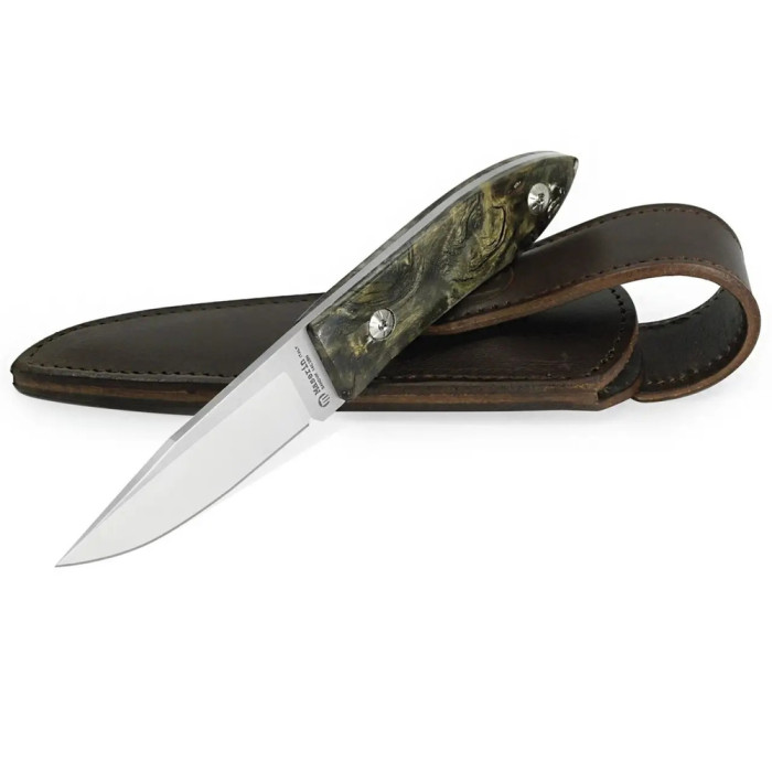 Ніж Maserin AM-22, 14C28N, зелений буковий кап 