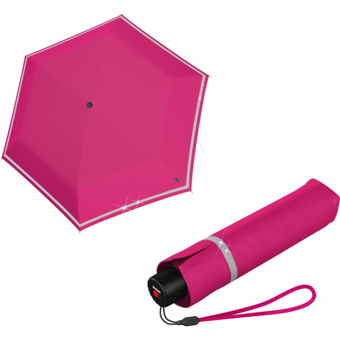 Парасолька Rookie Flamingo Reflective Мех/Складаний/6спиць/D90x22см 
