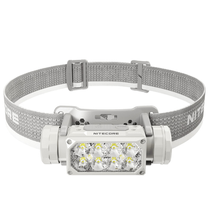 Ліхтар налобний Nitecore HC65 UHE (8 x NiteLab UHE LED, 2000 люмен, 11 режимів, 18650, USB Type-C), сірий 