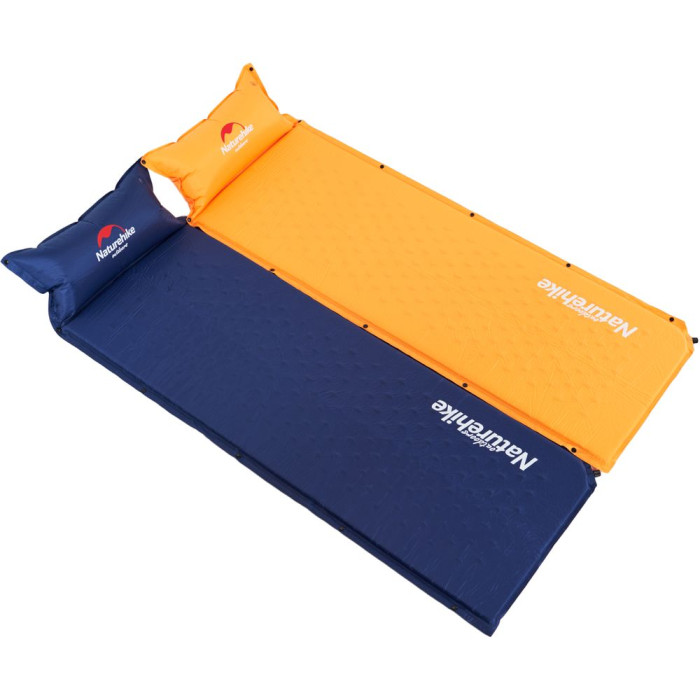 Килимок самонадувний з подушкою Naturehike NH15Q002-D, 25мм, Помаранчевий 