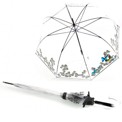 Парасолька Knirps C. 760 Transparent 2float хутро /тростина /8спіц /D90x87см