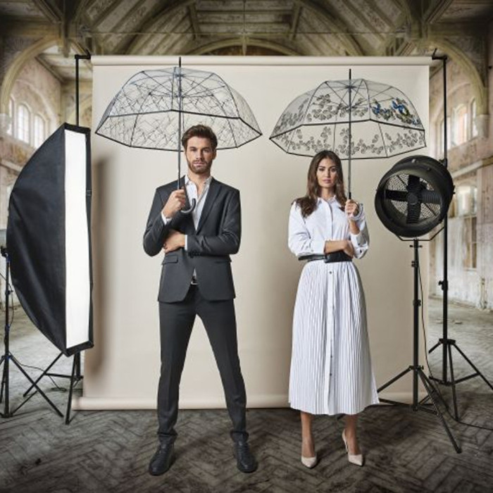 Парасолька Knirps C. 760 Transparent 2float хутро /тростина /8спіц /D90x87см 