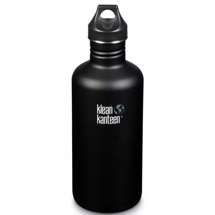 Пляшка для води Klean Kanteen Classic Loop Cap 800 мл-Чорна 
