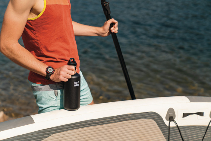 Пляшка для води Klean Kanteen Classic Loop Cap 800 мл-Чорна 