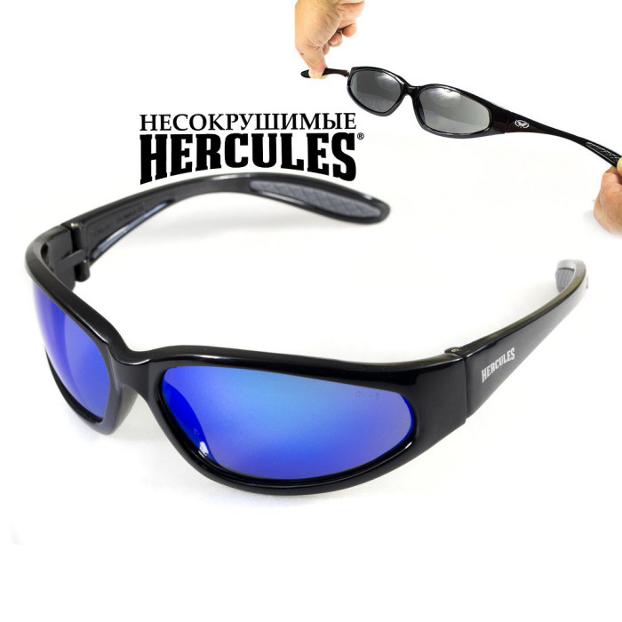Окуляри Global Vision Hercules - 1 (G-Tech blue) дзеркальні сині 