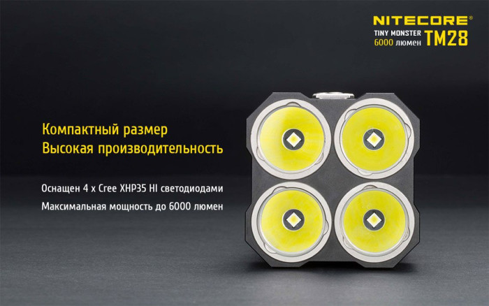 Ліхтар Nitecore TM28, 6000 люмен 