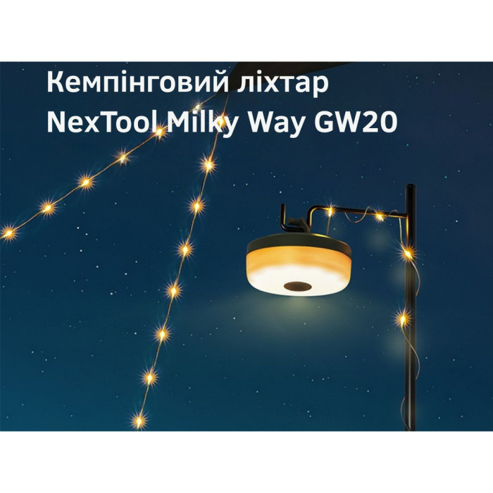 Кемпінговий ліхтар-гірлянда NexTool Milky Way - GW20, біла (20 метрів) 