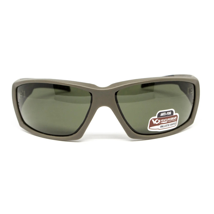 Захисні окуляри Venture Gear Tactical OverWatch Green (forest gray) Anti-Fog, чорно-зелені  в зеленій оправі 