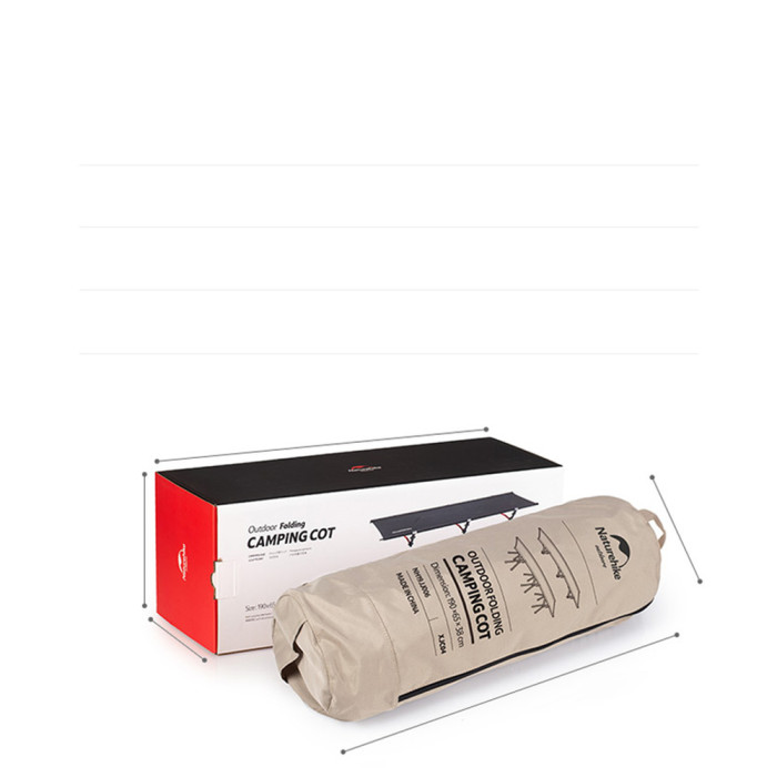 Ліжко складане Naturehike ультралегке NH19JJ006, алюміній, зелений 