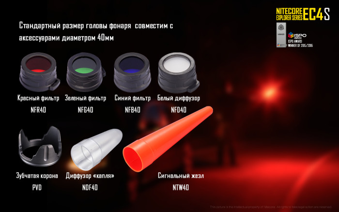 Ліхтар Nitecore EC4S Cree XHP50 