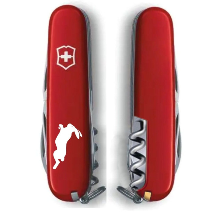 Складаний ніж Victorinox SPARTAN ZODIAC Спритний Кролик біл. 1.3603_Z2170u 
