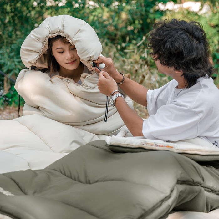 Спальник з капюшоном Naturehike LD350 CNK2300SD016, темно-зелений 