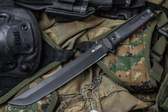 Ніж Kizlyar Supreme Sensei чорний, сталь D2, рукоять G10 