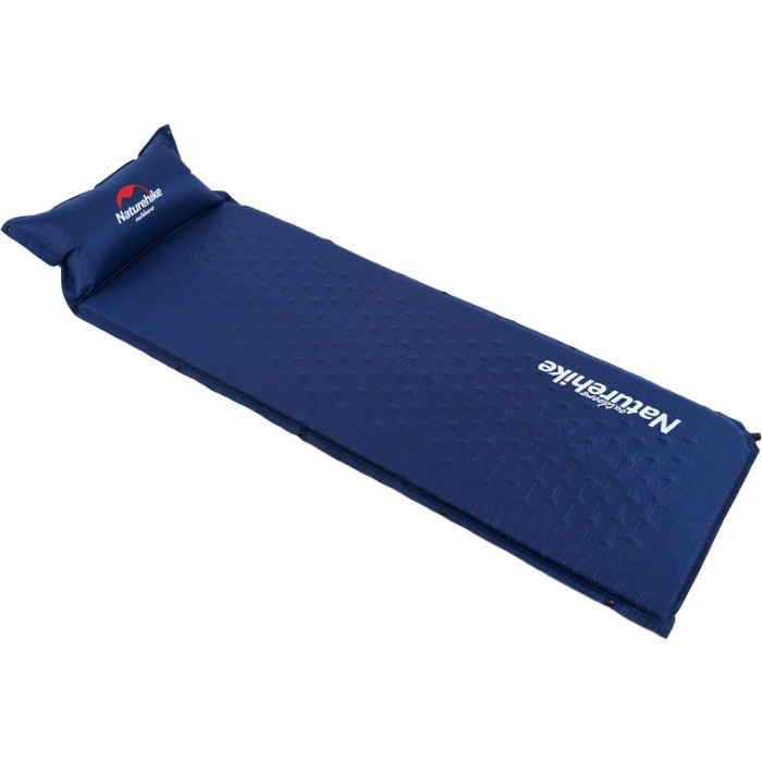 Килимок самонадувний з подушкою Naturehike NH15Q002-D, 25мм, темно-синій 