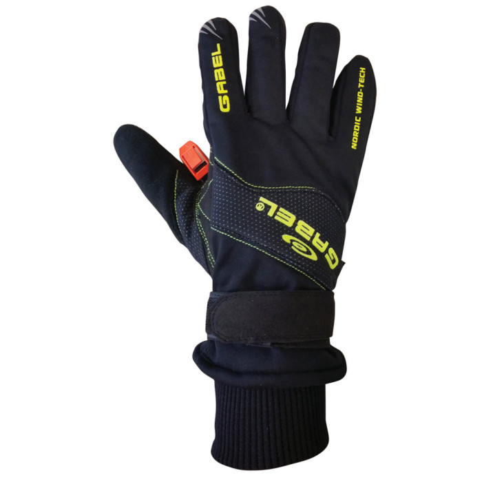 Рукавиці для скандинавської ходьби Gabel Wind Tech N.C.S. Black/Green S (8015012100007) 