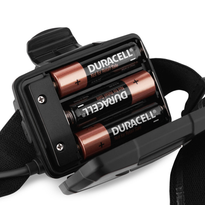 Ліхтар налобний Brevia 470Lm, 3xAA, IP64, заднє світло 