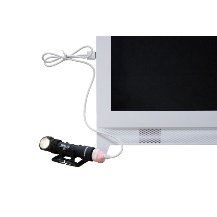 Мультиліхтар Armytek Wizard Pro v3, магнітна зарядка, 18650 3200mAh, сірий, XHP50, теплий (F05501SW) 