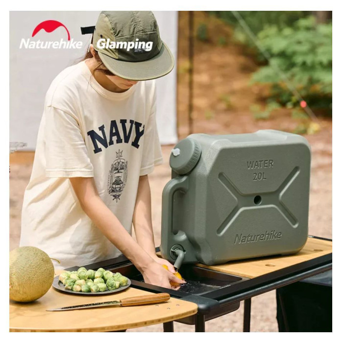 Каністра для води Naturehike CNH22CJ018, 20 літрів, темно-зелена 