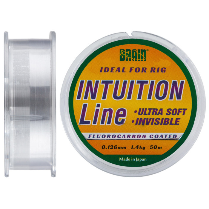 Волосінь Brain Intuition 50m 0,126 mm #0,6 1,4 kg 3,1 lb clear 