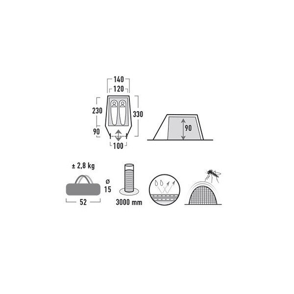 Намет High Peak Kite 2 (Pesto /Red) 