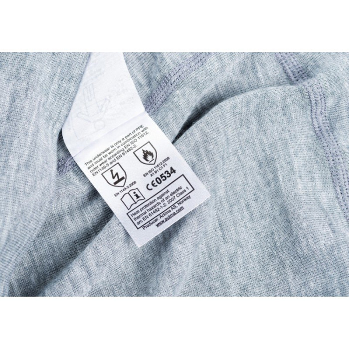 Вогнестійка термофутболка Aclima Work X-Safe Shirt Crew Neck GreyMelange, M 
