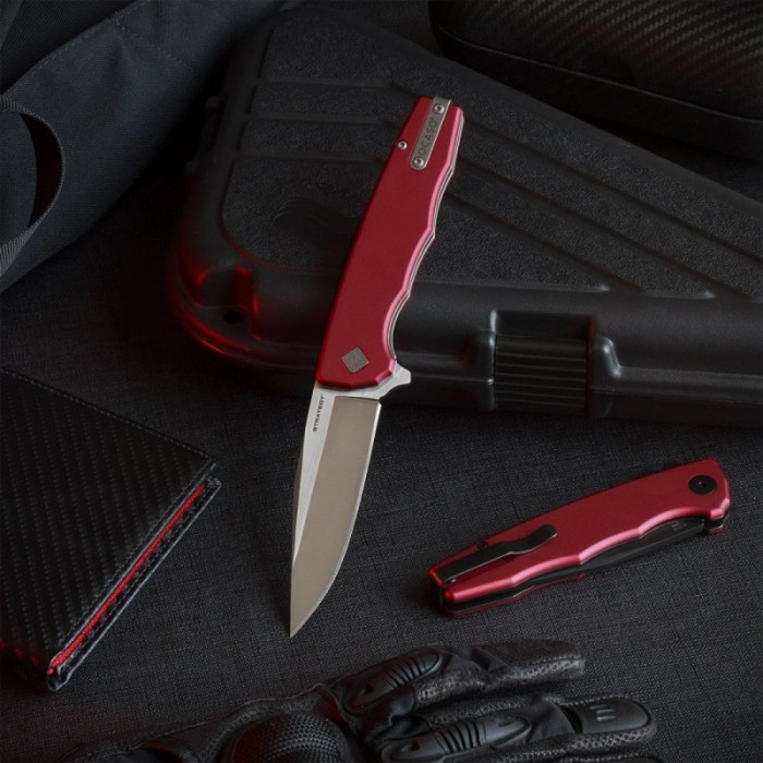 Ніж Ocaso Strategy, Red Aluminum, Satin 