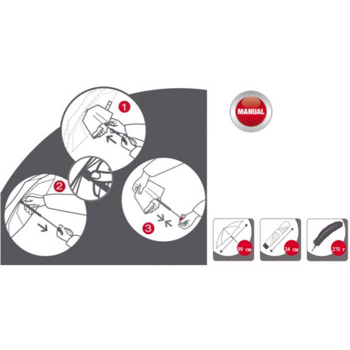 Парасолька Knirps A. 050 Jaguar хутро /складаний /8спіц /D99x24см