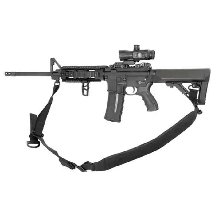 Ремінь рушничний Leapers Bolla 2 to 1, двоточ., з QD, black 