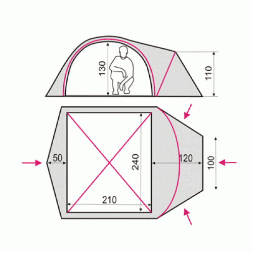 Намет Terra Incognita Zeta 4 (хакі) 