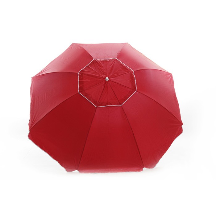 Парасолька пляжна СИЛА з нахилом та клапаном 2,2м (19/22) червоний 