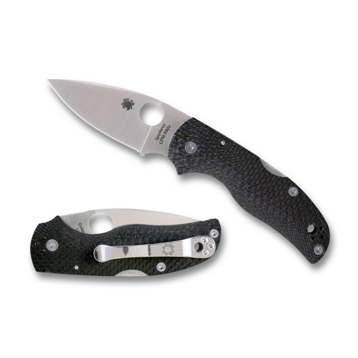 Ніж Spyderco Native 5 рифлене вуглецеве волокно CPM S90V (C41CFFP5) 
