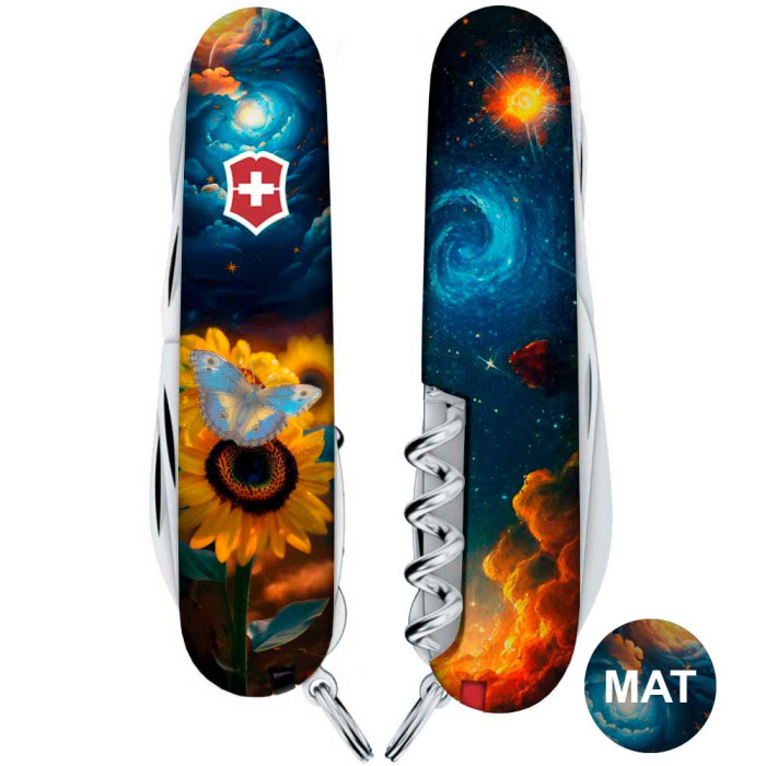 Складаний ніж Victorinox HUNTSMAN UKRAINE Зоряний метелик 