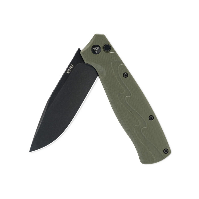 Ніж складаний туристичний SRM (9.2 см) 14C28N / G10 зелений 