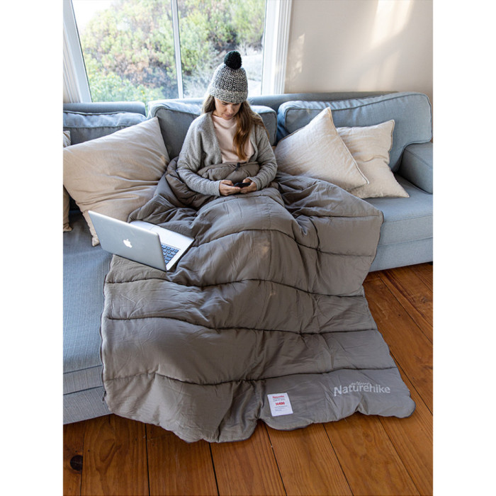 Спальник з капюшоном Naturehike M180 NH20MSD02, правий, сірий (6975641886600) 